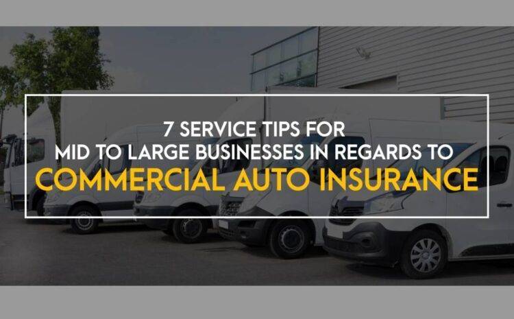  7 Service Tips for Mid to Large Businesses in Regards to Commercial Auto Insurance