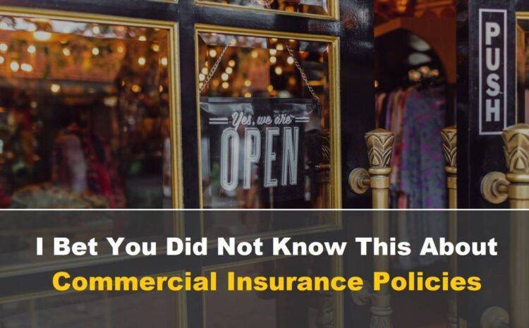  I Bet You Did Not Know This About Commercial Insurance Policies