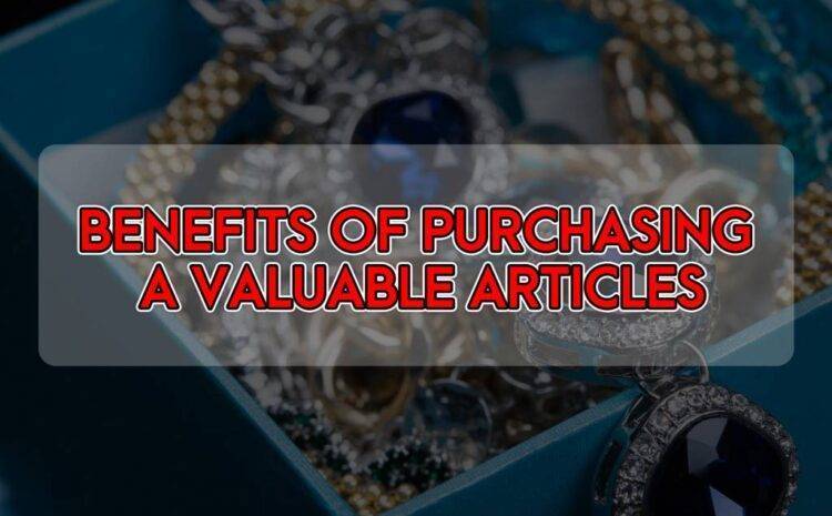  Benefits of Purchasing a Valuable Articles Insurance